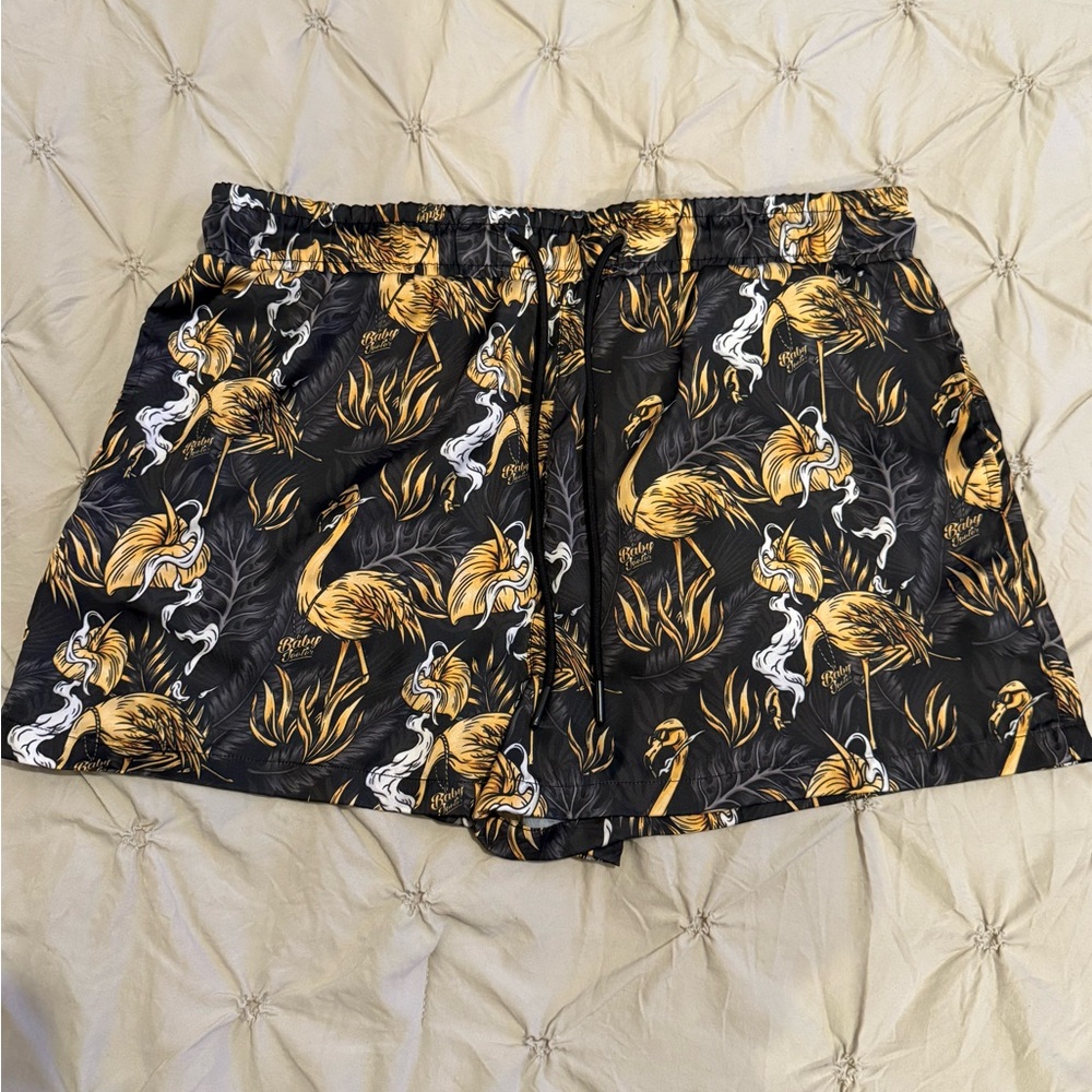 “JEETER” Floral Black and Gold Women's Shorts
